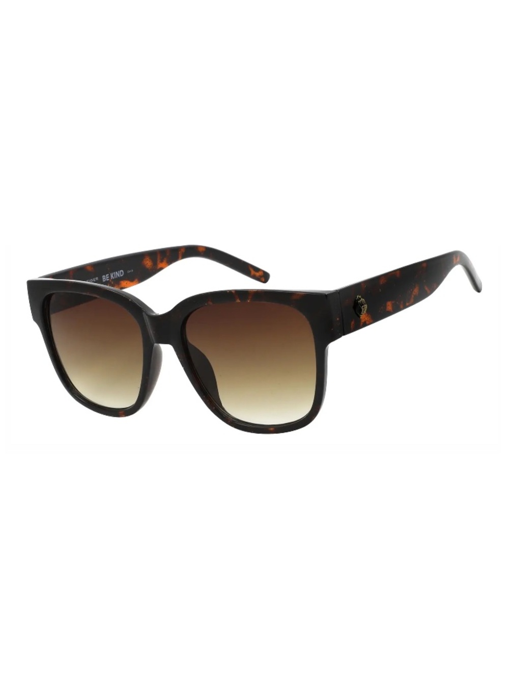 Kurt Geiger London 55mm Gradient Square Sunglasses in Glittery Tortoise - Picture 3 of 9